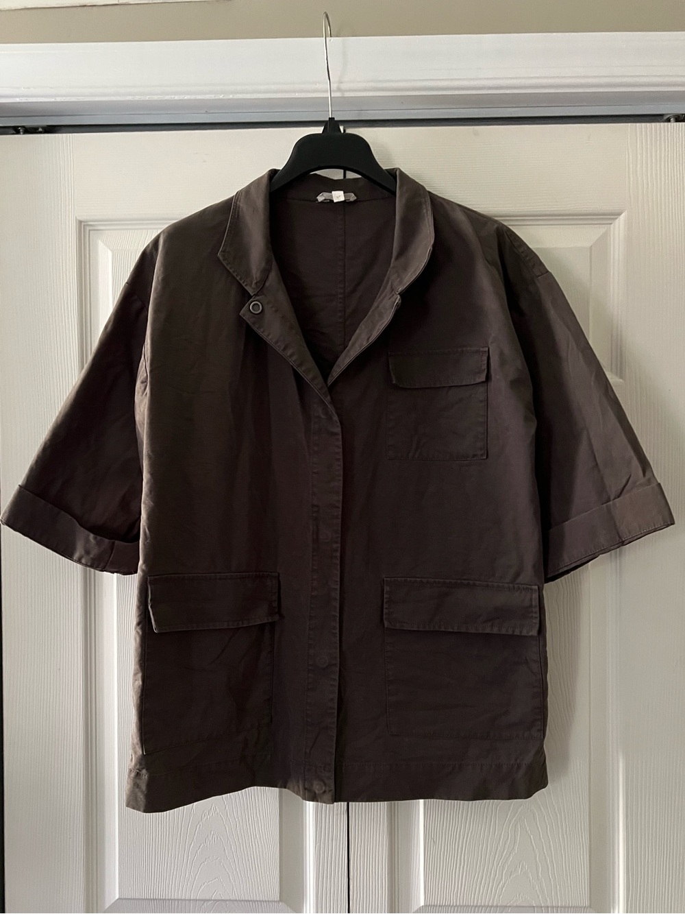 LIKE NEW! — Eileen Fisher Brown Utility Jacket - Relaxed 3/4” Sleeve Coat